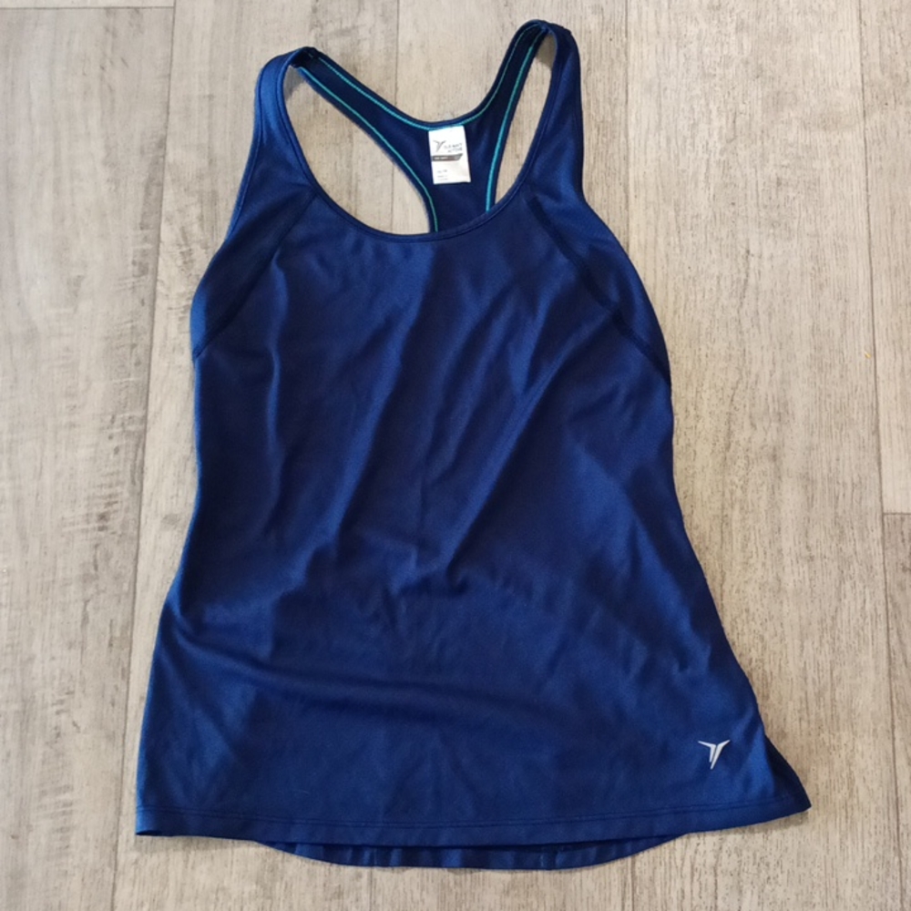 Womens Tank Top XS TP Blue Athletic Sportswear Workout Active tee OLD NAVY